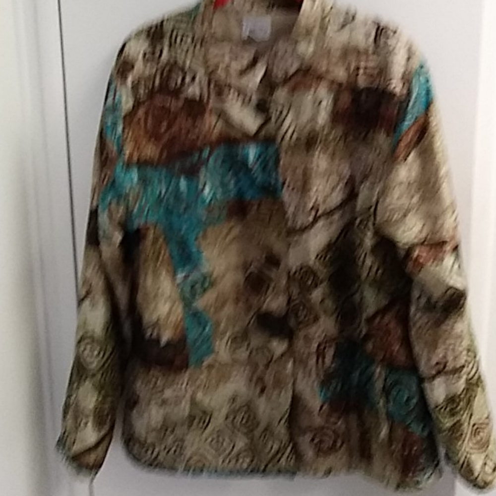 Multiple color Jacket with a Naruo collar.